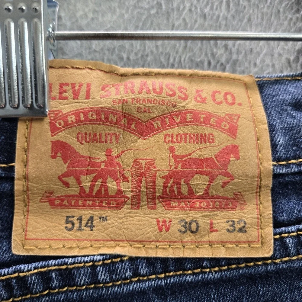 Levi's‎ 514 Men Jeans 30X32 Blue Denim Straight Fit Logo 29